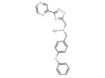N-methyl-1-(4-phenoxyphenyl)-N-{[3-(2-pyrazinyl)-1,2,4-oxadiazol-5-yl]methyl}methanamine