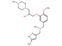 1-[2-methoxy-5-({methyl[(5-methyl-1H-pyrazol-3-yl)methyl]amino}methyl)phenoxy]-3-(4-methyl-1-piperazinyl)-2-propanol