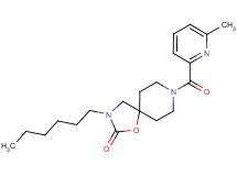 3-hexyl-8-[(6-methylpyridin-2-yl)carbonyl]-1-oxa-3,8-diazaspiro[4.5]decan-2-one