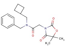 N-benzyl-N-(cyclobutylmethyl)-2-(5,5-dimethyl-2,4-dioxo-1,3-oxazolidin-3-yl)acetamide