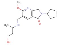 6-cyclopentyl-3-{[(3-hydroxy-1-methylpropyl)amino]methyl}-2-methoxy-6,7-dihydro-5H-pyrrolo[3,4-b]pyridin-5-one
