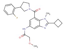 N-(2-cyclobutyl-7-{[3-(2-fluorophenyl)-1-pyrrolidinyl]carbonyl}-1-methyl-1H-benzimidazol-5-yl)-2-methoxyacetamide