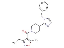 4-(1-benzyl-1H-imidazol-2-yl)-1-[(3-ethyl-5-methylisoxazol-4-yl)carbonyl]piperidine