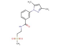 3-(3,5-dimethyl-1H-pyrazol-1-yl)-N-[2-(methylsulfonyl)ethyl]benzamide
