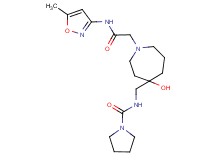 N-[(4-hydroxy-1-{2-[(5-methyl-3-isoxazolyl)amino]-2-oxoethyl}-4-azepanyl)methyl]-1-pyrrolidinecarboxamide