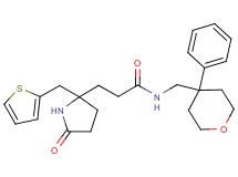 3-[5-oxo-2-(2-thienylmethyl)-2-pyrrolidinyl]-N-[(4-phenyltetrahydro-2H-pyran-4-yl)methyl]propanamide