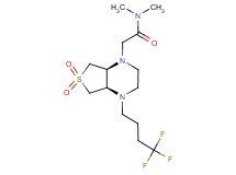 2-[(4aR*,7aS*)-6,6-dioxido-4-(4,4,4-trifluorobutyl)hexahydrothieno[3,4-b]pyrazin-1(2H)-yl]-N,N-dimethylacetamide