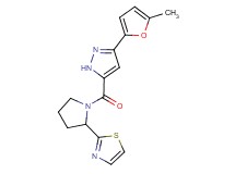 2-(1-{[3-(5-methyl-2-furyl)-1H-pyrazol-5-yl]carbonyl}-2-pyrrolidinyl)-1,3-thiazole