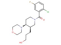 3-[(3R*,4S*)-1-(2-chloro-5-fluorobenzoyl)-4-morpholin-4-ylpiperidin-3-yl]propan-1-ol