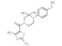 5-{[4-(4-methoxyphenyl)-3,3-dimethyl-1-piperazinyl]carbonyl}-4-methyl-1,3-thiazol-2-amine