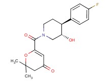 6-{[(3S*,4S*)-4-(4-fluorophenyl)-3-hydroxypiperidin-1-yl]carbonyl}-2,2-dimethyl-2,3-dihydro-4H-pyran-4-one