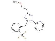 2-{3-(2-methoxyethyl)-5-[2-(trifluoromethyl)benzyl]-1H-1,2,4-triazol-1-yl}pyridine