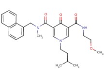 N'-(2-methoxyethyl)-N-methyl-1-(3-methylbutyl)-N-(1-naphthylmethyl)-4-oxo-1,4-dihydro-3,5-pyridinedicarboxamide
