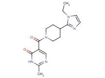5-{[4-(1-ethyl-1H-imidazol-2-yl)-1-piperidinyl]carbonyl}-2-methyl-4(3H)-pyrimidinone
