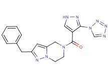 2-benzyl-5-{[3-(1H-tetrazol-1-yl)-1H-pyrazol-4-yl]carbonyl}-4,5,6,7-tetrahydropyrazolo[1,5-a]pyrazine