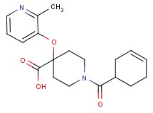 1-(cyclohex-3-en-1-ylcarbonyl)-4-[(2-methylpyridin-3-yl)oxy]piperidine-4-carboxylic acid