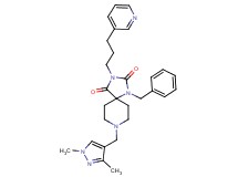 1-benzyl-8-[(1,3-dimethyl-1H-pyrazol-4-yl)methyl]-3-[3-(3-pyridinyl)propyl]-1,3,8-triazaspiro[4.5]decane-2,4-dione