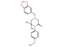 4-(1,3-benzodioxol-5-ylmethyl)-1-(4-methoxyphenyl)-6,6-dimethyl-2-piperazinone