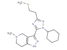 3-{1-cyclohexyl-3-[2-(methylthio)ethyl]-1H-1,2,4-triazol-5-yl}-5-methyl-4,5,6,7-tetrahydro-1H-pyrazolo[4,3-c]pyridine