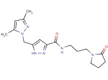 5-[(3,5-dimethyl-1H-pyrazol-1-yl)methyl]-N-[3-(2-oxo-1-pyrrolidinyl)propyl]-1H-pyrazole-3-carboxamide