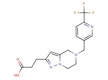 3-(5-{[6-(trifluoromethyl)-3-pyridinyl]methyl}-4,5,6,7-tetrahydropyrazolo[1,5-a]pyrazin-2-yl)propanoic acid