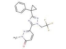 2-methyl-6-[3-(1-phenylcyclopropyl)-1-(2,2,2-trifluoroethyl)-1H-1,2,4-triazol-5-yl]pyridazin-3(2H)-one