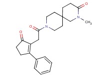 2-methyl-9-[(5-oxo-2-phenylcyclopent-1-en-1-yl)acetyl]-2,9-diazaspiro[5.5]undecan-3-one