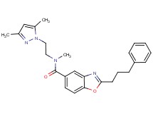 N-[2-(3,5-dimethyl-1H-pyrazol-1-yl)ethyl]-N-methyl-2-(3-phenylpropyl)-1,3-benzoxazole-5-carboxamide