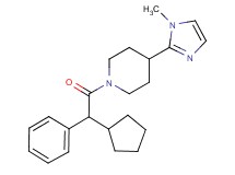 1-[cyclopentyl(phenyl)acetyl]-4-(1-methyl-1H-imidazol-2-yl)piperidine