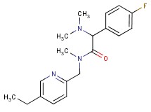 2-(dimethylamino)-N-[(5-ethyl-2-pyridinyl)methyl]-2-(4-fluorophenyl)-N-methylacetamide