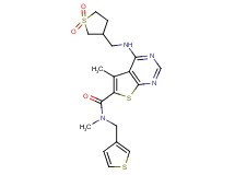 4-{[(1,1-dioxidotetrahydro-3-thienyl)methyl]amino}-N,5-dimethyl-N-(3-thienylmethyl)thieno[2,3-d]pyrimidine-6-carboxamide