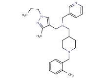 1-[1-(2-methylbenzyl)-4-piperidinyl]-N-[(3-methyl-1-propyl-1H-pyrazol-4-yl)methyl]-N-(3-pyridinylmethyl)methanamine