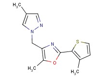 5-methyl-4-[(4-methyl-1H-pyrazol-1-yl)methyl]-2-(3-methyl-2-thienyl)-1,3-oxazole