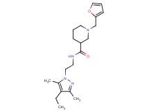 N-[2-(4-ethyl-3,5-dimethyl-1H-pyrazol-1-yl)ethyl]-1-(2-furylmethyl)piperidine-3-carboxamide