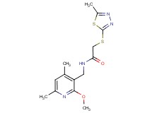 N-[(2-methoxy-4,6-dimethylpyridin-3-yl)methyl]-2-[(5-methyl-1,3,4-thiadiazol-2-yl)thio]acetamide