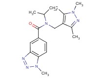 N-isopropyl-1-methyl-N-[(1,3,5-trimethyl-1H-pyrazol-4-yl)methyl]-1H-1,2,3-benzotriazole-5-carboxamide