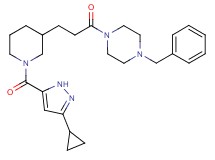 1-benzyl-4-(3-{1-[(3-cyclopropyl-1H-pyrazol-5-yl)carbonyl]-3-piperidinyl}propanoyl)piperazine