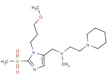 N-{[1-(3-methoxypropyl)-2-(methylsulfonyl)-1H-imidazol-5-yl]methyl}-N-methyl-2-(1-piperidinyl)ethanamine