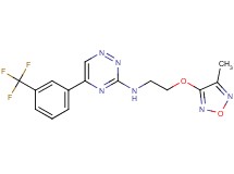 N-{2-[(4-methyl-1,2,5-oxadiazol-3-yl)oxy]ethyl}-5-[3-(trifluoromethyl)phenyl]-1,2,4-triazin-3-amine