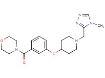 4-[3-({1-[(4-methyl-4H-1,2,4-triazol-3-yl)methyl]piperidin-4-yl}oxy)benzoyl]morpholine