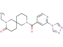 2-ethyl-8-[2-(4H-1,2,4-triazol-4-yl)isonicotinoyl]-2,8-diazaspiro[5.5]undecan-3-one