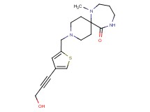 3-{[4-(3-hydroxyprop-1-yn-1-yl)-2-thienyl]methyl}-7-methyl-3,7,11-triazaspiro[5.6]dodecan-12-one