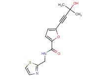5-(3-hydroxy-3-methyl-1-butyn-1-yl)-N-(1,3-thiazol-2-ylmethyl)-2-furamide