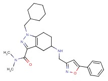 1-(cyclohexylmethyl)-N,N-dimethyl-5-{[(5-phenyl-3-isoxazolyl)methyl]amino}-4,5,6,7-tetrahydro-1H-indazole-3-carboxamide