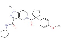 N-cyclopentyl-5-{[1-(4-methoxyphenyl)cyclopentyl]carbonyl}-1-methyl-4,5,6,7-tetrahydro-1H-pyrazolo[4,3-c]pyridine-3-carboxamide