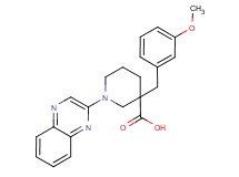 3-(3-methoxybenzyl)-1-quinoxalin-2-ylpiperidine-3-carboxylic acid