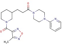 1-(3-{1-[(4-methyl-1,2,5-oxadiazol-3-yl)carbonyl]-3-piperidinyl}propanoyl)-4-(2-pyridinyl)piperazine