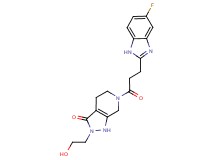 6-[3-(5-fluoro-1H-benzimidazol-2-yl)propanoyl]-2-(2-hydroxyethyl)-1,2,4,5,6,7-hexahydro-3H-pyrazolo[3,4-c]pyridin-3-one