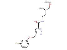 5-[(3-fluorophenoxy)methyl]-N-[(3R)-4-hydroxy-3-methylbutyl]-1H-pyrazole-3-carboxamide
