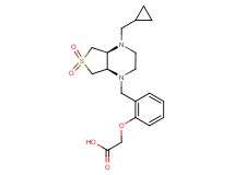 (2-{[(4aS*,7aR*)-4-(cyclopropylmethyl)-6,6-dioxidohexahydrothieno[3,4-b]pyrazin-1(2H)-yl]methyl}phenoxy)acetic acid